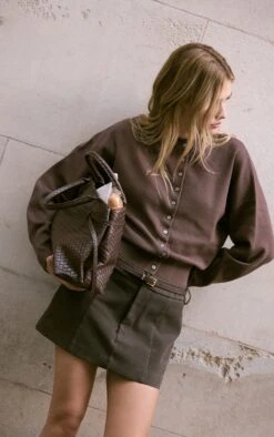 Prettylittlething Chocolate Brown Compact Knit Cardigan -Pretty Little Thing Shop 5330cccf2e2ceb0a0cc3d092683f2873fe5cb250 CNN8188 4 chocolate brown compact knit cardigan