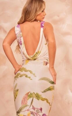 Prettylittlething Cream Floral Print Plisse Cowl Plunge Maxi Dress -Pretty Little Thing Shop 534de954cf649dca2676b106a1b4066b1b484703 cni4728 4