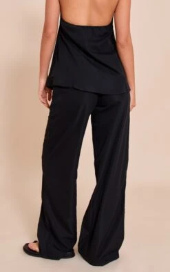 Prettylittlething Black Tailored Wide Leg Drawstring Pants -Pretty Little Thing Shop 5412678dcfb2d2d6976bcf960ebb14146c2ceece CNM8785 3 black tailored wide leg drawstring trousers