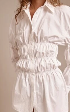 Prettylittlething White Ruched Long Sleeve Shirt Dress 8 Prettylittlething White Ruched Long Sleeve Shirt Dress -Pretty Little Thing Shop 541ff3404db2e866d8d28105d10f7202b76667db CNO3546 4 white ruched long sleeve shirt dress
