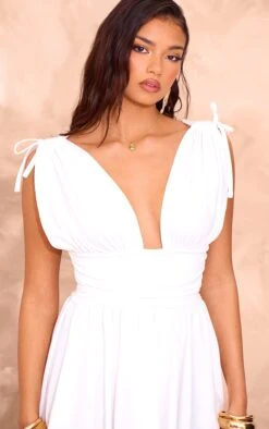 Prettylittlething White Jersey Plunge Neck Shift Dress -Pretty Little Thing Shop 54f1b02ea7aec17e9ea44434bb859a06d66c17ca cnj2485 4