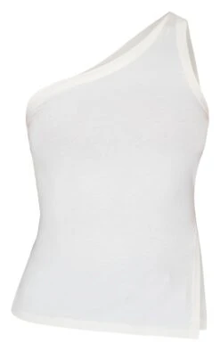 Prettylittlething Cream One Shoulder Long Vest Top -Pretty Little Thing Shop 5575b3fba64040cc77f9560811b0b1d4068e8fee CNM3769 5 cream one shoulder long vest top