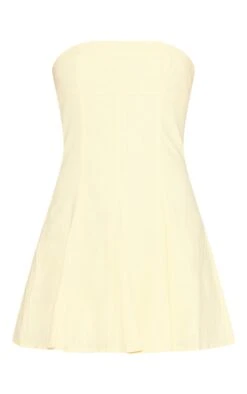 Prettylittlething Lemon Bandeau Pleated Shift Dress -Pretty Little Thing Shop 561c574c29d765c6b33c09d7a0e390c8e26a7315 CNN3831 5 butter cream bandeau pleated shift dress
