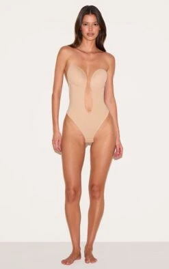 Prettylittlething Nude Shapewear Plunge Body -Pretty Little Thing Shop 57519aaedd18e61329648764a3a5240cb9ebedf7 CLS8625 3 nude shapewear plunge body