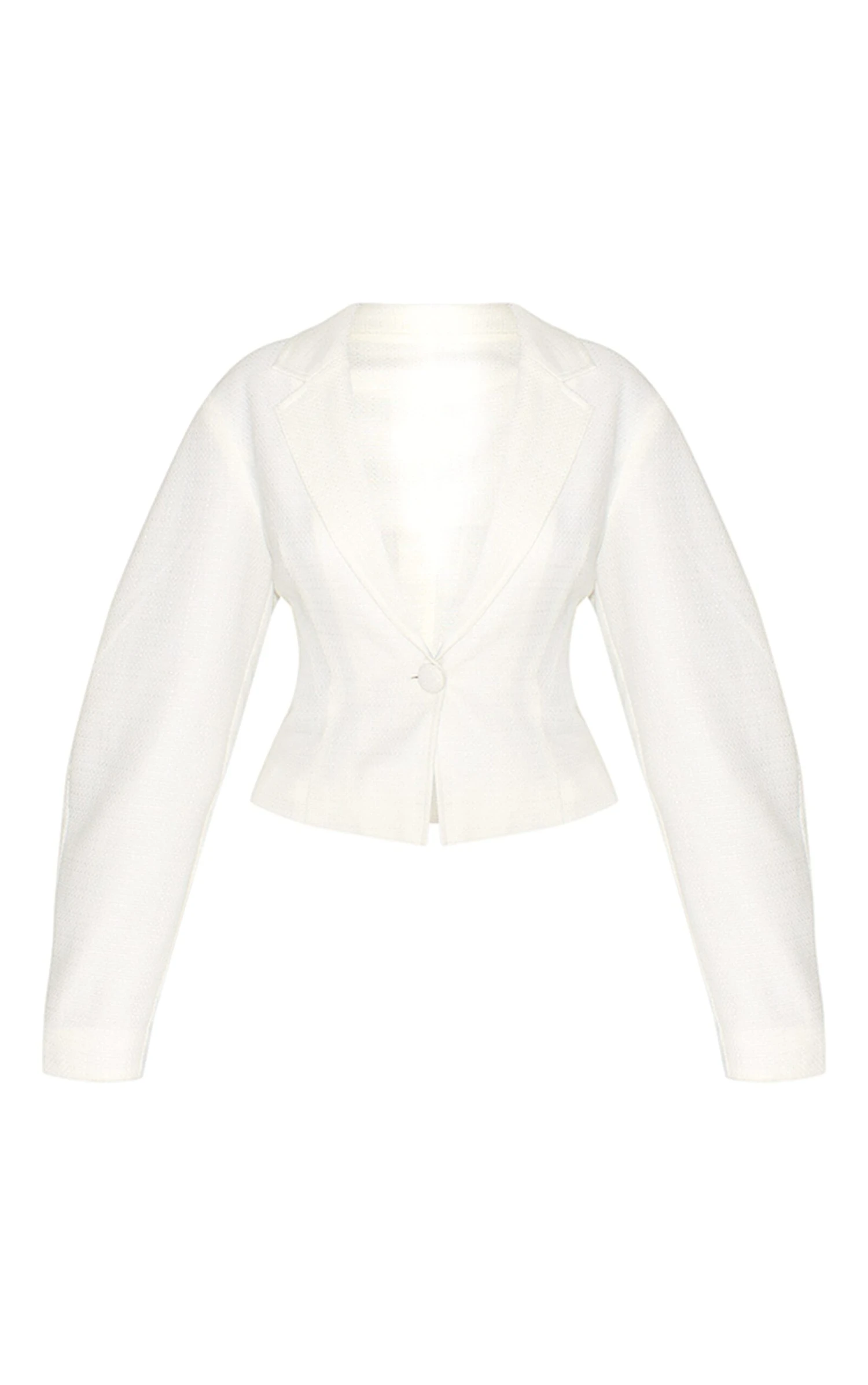 Prettylittlething Cream Boucle Cinched Waist Blazer 5 Prettylittlething Cream Boucle Cinched Waist Blazer - Image 5