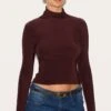 Prettylittlething Chocolate Slinky High Neck Thumb Detail Long Sleeve Top -Pretty Little Thing Shop 579000b3a979cf4ed917697069ca182ff7438eb4 CNM1402 1 chocolate slinky high neck thumb detail long sleeve top