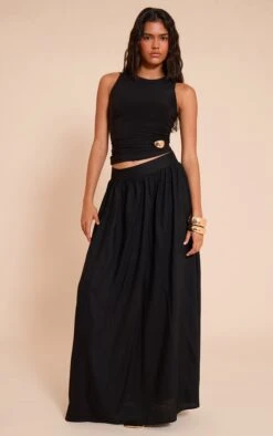 Prettylittlething Black Slinky Sleeveless Trim Detail Top -Pretty Little Thing Shop 57a14ed44ad7252acfc3c6ffb3d27eadd5802de8 CNN3258 3 black slinky sleeveless trim detail top