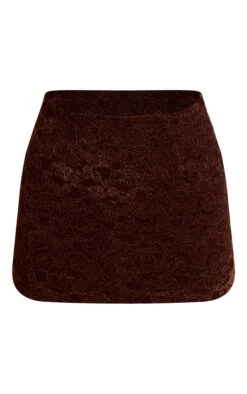 Prettylittlething Dark Brown Lace Mid Rise Mini Skirt -Pretty Little Thing Shop 57cdd6488c14e64360a97514507a0f0bead8b813 CNO6349 6 dark brown lace mid rise mini skirt