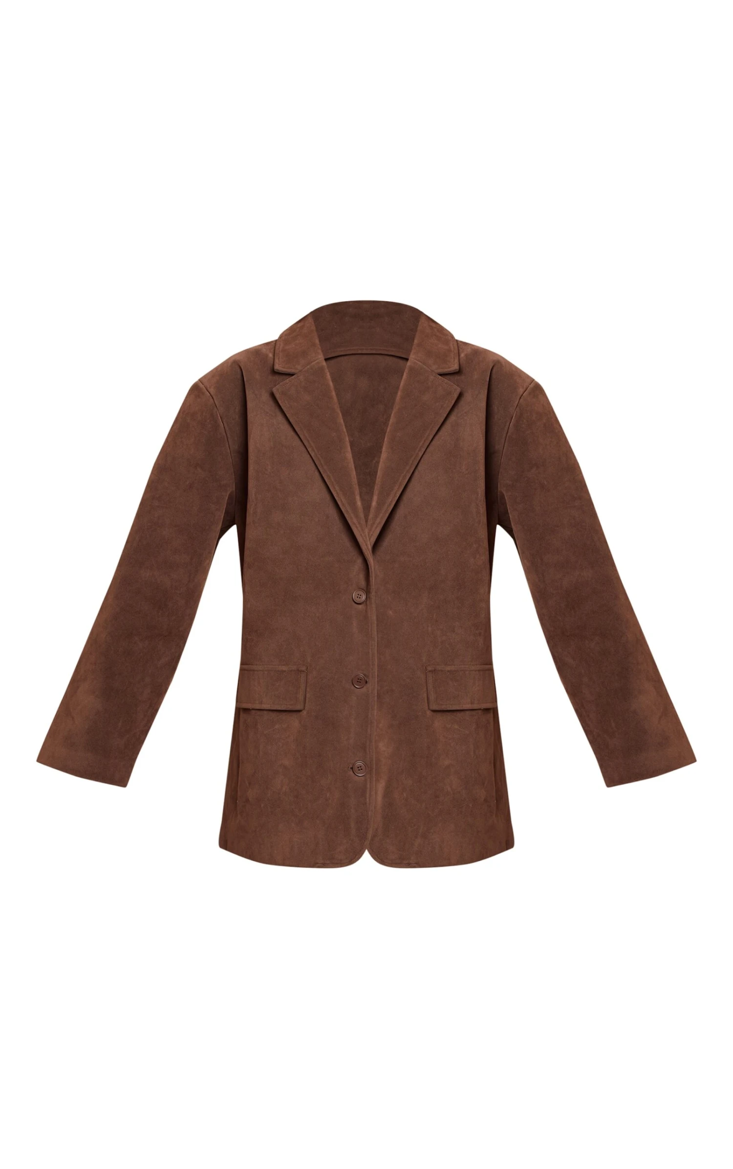 Prettylittlething Chocolate Faux Suede Structured Blazer Dress 5 Prettylittlething Chocolate Faux Suede Structured Blazer Dress - Image 5