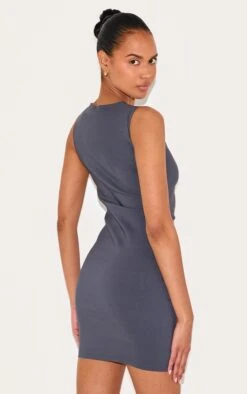 Prettylittlething Charcoal Stretch Woven Ruched Bodycon Dress -Pretty Little Thing Shop 580175c6e105d88eb4adc624d2114868f164d664 CNM3156 2 charcoal stretch woven ruched bodycon dress