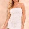 Prettylittlething White Tassel Textured Bandeau Romper -Pretty Little Thing Shop 5827ec5d9bbdc338c6246af6fa2365397fcc0374 cni5502 1