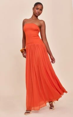 Prettylittlething Orange Bandeau Chiffon Pleated Maxi Dress 7 Prettylittlething Orange Bandeau Chiffon Pleated Maxi Dress -Pretty Little Thing Shop 5989956af6a1f1656eebbf4f67a71ab83533312c CNN1740 3 orange bandeau chiffon pleated maxi dress