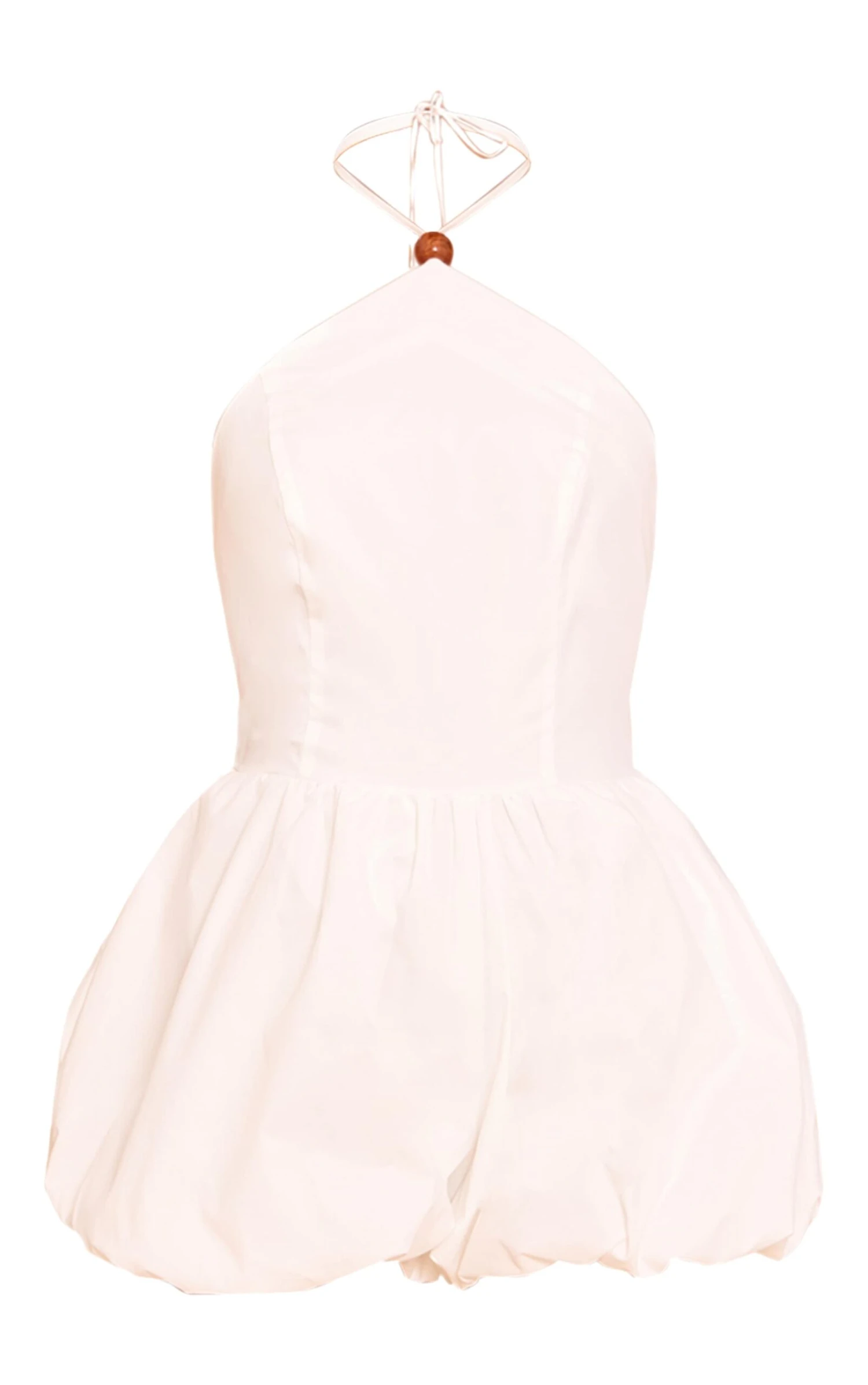 Prettylittlething White Halterneck Puffball Romper 5 Prettylittlething White Halterneck Puffball Romper - Image 5