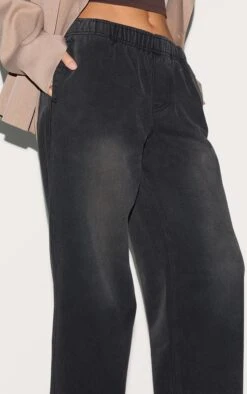 Prettylittlething Washed Black Elasticated Waistband Wide Leg Jeans -Pretty Little Thing Shop 5baad060885321daf785bd85f76efa8a39dd4abc CNL7965 4 washed black elasticated waistband wide leg jeans