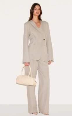 Prettylittlething Sand Tailored Woven Asymmetric Blazer -Pretty Little Thing Shop 5bda4b2a5887b121cd3b2a3d387f7e5691ea61cc CNM1901 3 sand tailored woven asymmetric blazer