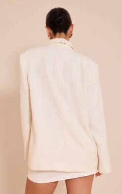 Prettylittlething Cream Button Detail Linen Look Boxy Blazer -Pretty Little Thing Shop 5bf30e6992b9006ddbf7ca33655565cc2fe4a545 CNM2956 2 cream button detail linen look boxy blazer