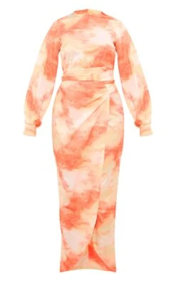 Prettylittlething Orange Watercolour Print Tassel Tie Wrap Maxi Dress -Pretty Little Thing Shop 5c0a2ce42360e24ac6153106eb42faf88d66d5f1 cmq5750 5