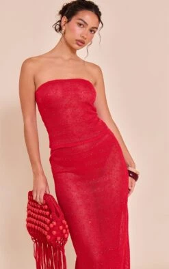 Prettylittlething Tomato Red Textured Sequin Maxi Skirt -Pretty Little Thing Shop 5c0c7f29533d265ad749d078619e1e3f7d45ea90 CNN4428 4 tomato red textured sequin maxi skirt