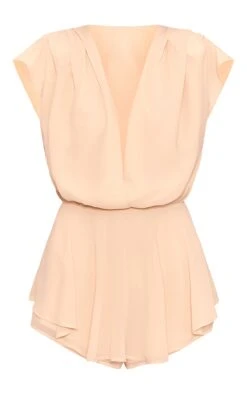 Prettylittlething Almond Chiffon Extreme Plunge Neck Floaty Romper 9 Prettylittlething Almond Chiffon Extreme Plunge Neck Floaty Romper -Pretty Little Thing Shop 5c206b76cbcfb5ddca632b9782caa0d07404d743 CNM0414 5 almond chiffon extreme plunge neck floaty playsuit