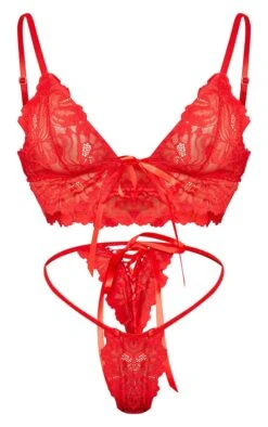 Prettylittlething Red Triangle Lace Up Bum Lingerie Set -Pretty Little Thing Shop 5c41e8651fc0daac59cba8c6ff03e6b214b41b1e CMQ1285 5 red triangle lace up bum lingerie set