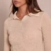 Prettylittlething Butter Cream Sheer Knit Polo Top -Pretty Little Thing Shop 5ca649c87246557a83f3d8b46183d8f63a3d600c CNN6997 1 butter cream sheer knit polo top