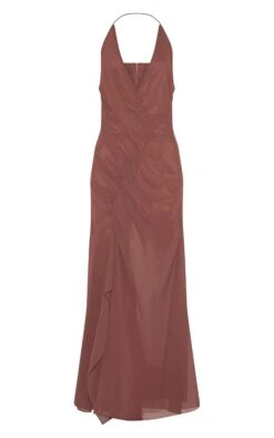 Prettylittlething Chocolate Chiffon Asymmetric Ruched Maxi Dress -Pretty Little Thing Shop 5ce57ce9fdaca123e321bf279146570cdaee538d CNM1582 5 chocolate chiffon asymmetric ruched maxi dress