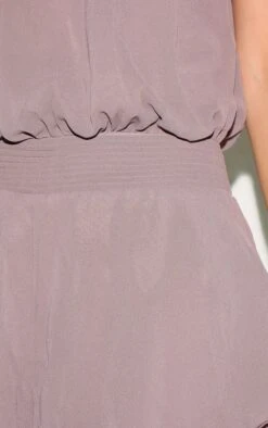 Prettylittlething Taupe Chiffon High Neck Drop Waist Romper -Pretty Little Thing Shop 5cff2cec44d4cd224144a3f36d0e62ee2fa61aff CNM0431 4 taupe chiffon high neck drop waist playsuit