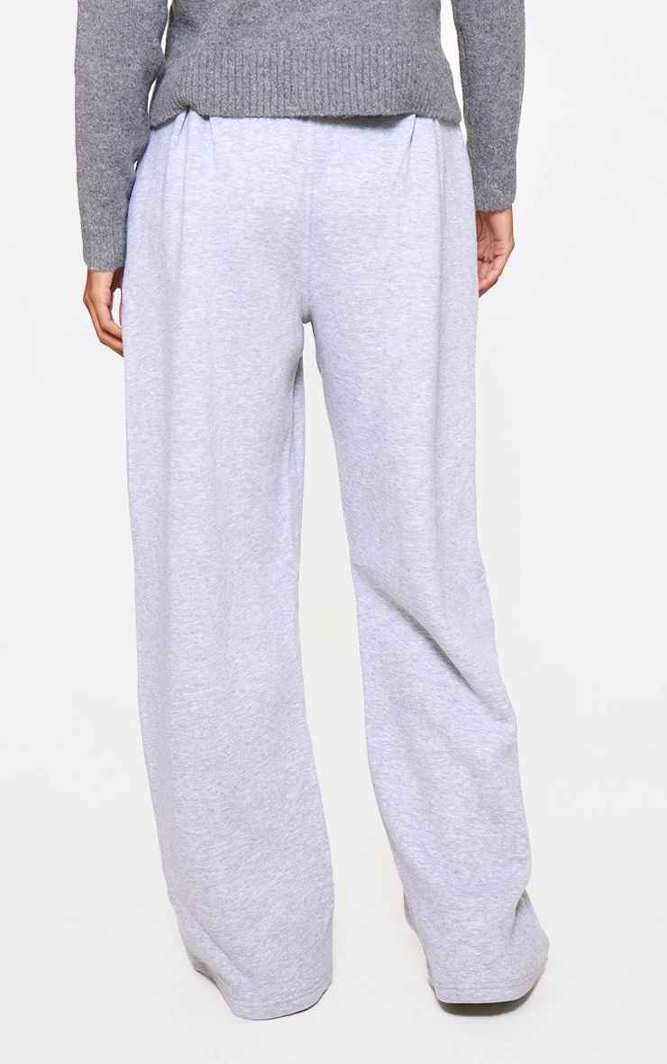 Prettylittlething Grey Marl Pintuck Fleeceback Tailored Sweatpants 3 Prettylittlething Grey Marl Pintuck Fleeceback Tailored Sweatpants - Image 3