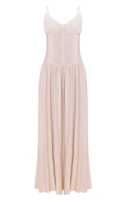 Prettylittlething Natural Textured Woven Pleat Detail Maxi Dress -Pretty Little Thing Shop 5dff369035a321573d072147309fadfe00bb74cc CNN3858 5 natural textured woven pleat detail maxi dress