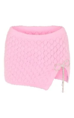 Prettylittlething Pink Textured Eyelash Knit Bow Trim Mini Skirt -Pretty Little Thing Shop 5e0129899dce1fd52313c7b162b4cfb2cd89eb8d cnk3598 6