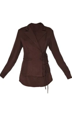 Prettylittlething Dark Chocolate Premium Tailored Woven Wrap Front Romper 9 Prettylittlething Dark Chocolate Premium Tailored Woven Wrap Front Romper -Pretty Little Thing Shop 5e079fe7b1eec95b46cabd62cf7081aa1715037e cnl3638 5