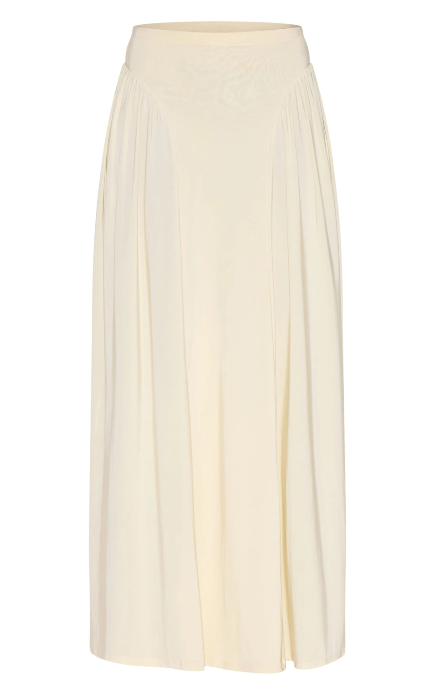 Prettylittlething Stone Slinky Drop Waist Ruched Panel Maxi Skirt - Image 5