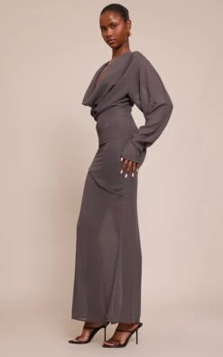 Prettylittlething Grey Chiffon Extreme Cowl Neck Long Sleeve Maxi Dress 7 Prettylittlething Grey Chiffon Extreme Cowl Neck Long Sleeve Maxi Dress -Pretty Little Thing Shop 5e78d78424190f17bd8c1aa049bd16bbf5307315 CNO3179 3 grey chiffon extreme cowl neck long sleeve maxi dress