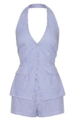 Prettylittlething Blue Pinstripe Halter Vest Tailored Romper 9 Prettylittlething Blue Pinstripe Halter Vest Tailored Romper -Pretty Little Thing Shop 5e9f39548cd785fd888591a74a7576930fb91174 CNM0446 5 blue pinstripe halter waistcoat tailored playsuit