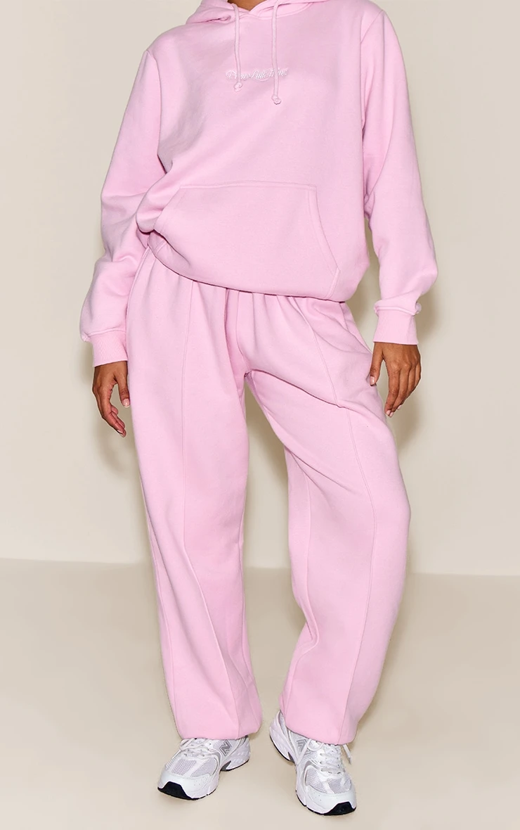 Pink Pintuck Oversized Cuffed Sweatpant 2 Pink Pintuck Oversized Cuffed Sweatpant - Image 2