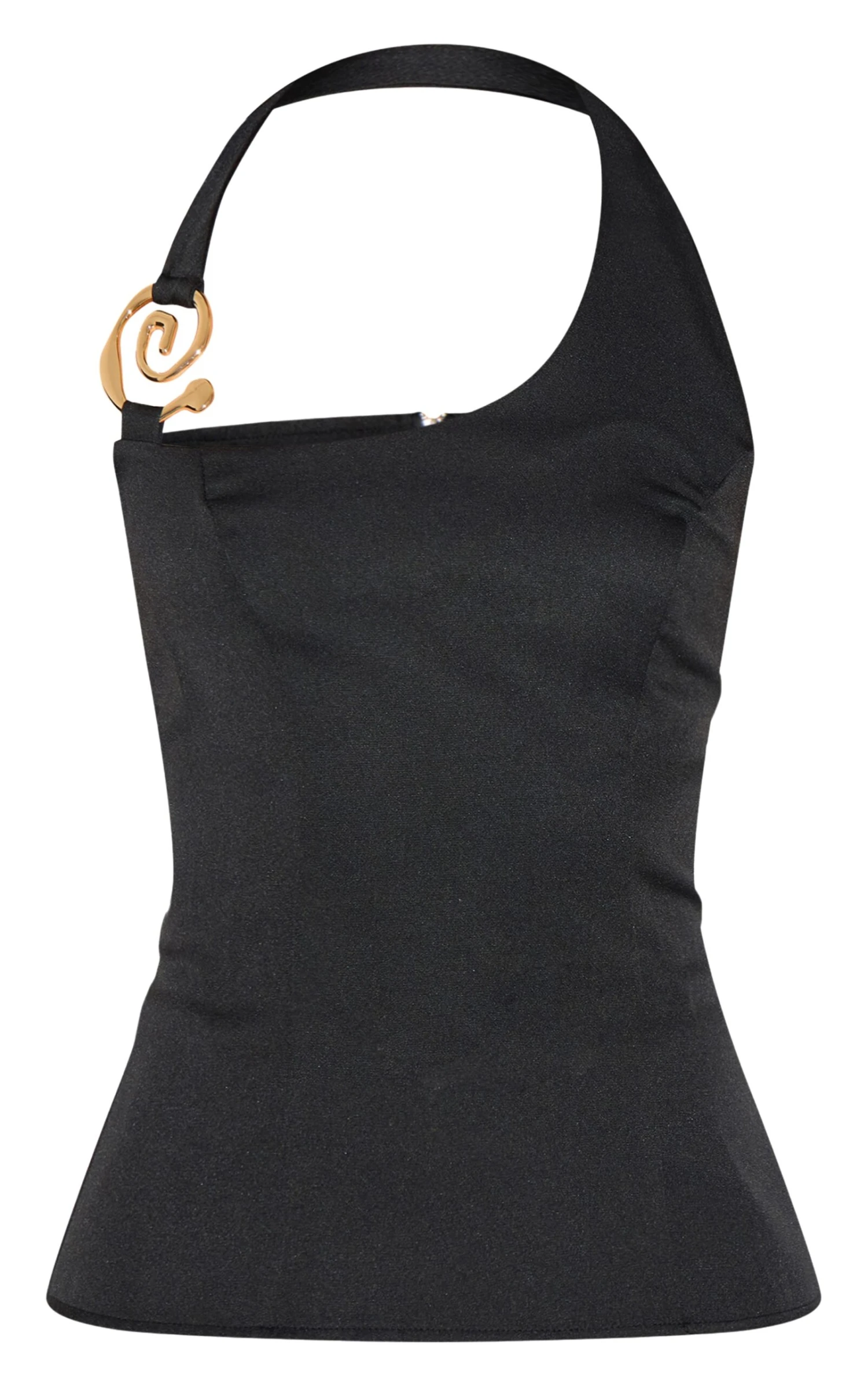 Prettylittlething Black Woven Hardware Long Top 5 Prettylittlething Black Woven Hardware Long Top - Image 5