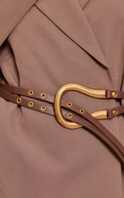 Chocolate Woven Belt Blazer Dress -Pretty Little Thing Shop 5fc25d74fbf98c56a357b02736edbdf139fd4be3 CNO0422 4 chocolate woven belt blazer dress