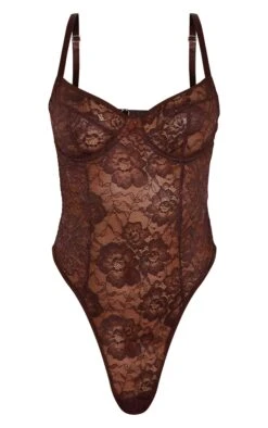 Prettylittlething Chocolate Lace Underwired Lingerie Bodysuit -Pretty Little Thing Shop 5fc6f48e245180ac4fa81af8e635302b618b231a CNL8525 5 chocolate lace underwired lingerie bodysuit