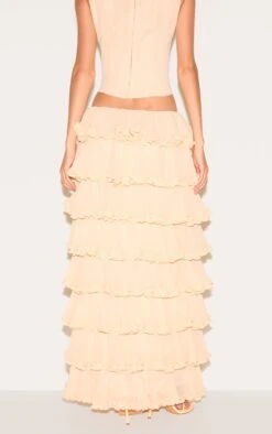 Prettylittlething Cream Chiffon Tiered Frill Maxi Skirt 7 Prettylittlething Cream Chiffon Tiered Frill Maxi Skirt -Pretty Little Thing Shop 5fe54a43d70eb12a9cdaa9ae779a53de03669917 CNN1382 3 cream chiffon tiered frill maxi skirt