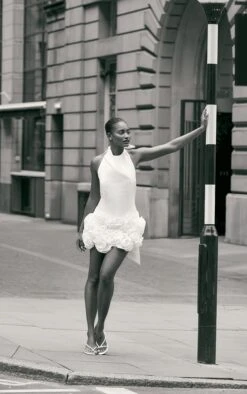 Prettylittlething Premium White Woven Floral Ruffle Detail High Neck Cowl Bodycon Dress -Pretty Little Thing Shop 6014fe7542fe8f93962e3989b4d0d1e69e5e791a CNM1279 3 premium white woven floral ruffle detail high neck cowl bodycon dress