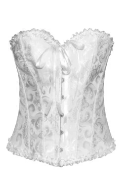 Prettylittlething White Lace Up Jacquard Lingerie Corset -Pretty Little Thing Shop 60419f7c08d1507b1a762c7bc56d338f48a55be1 cnk3191 5