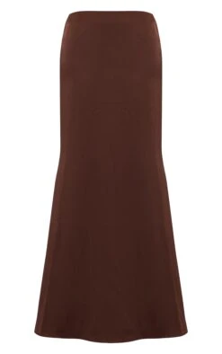 Prettylittlething Dark Chocolate Satin Floaty Maxi Skirt -Pretty Little Thing Shop 609e57ff95242b446b5babdf647b0402835466e0 CNO4489 5 dark chocolate satin floaty maxi skirt