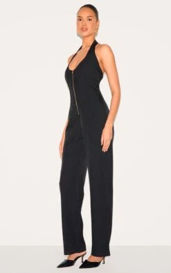 Prettylittlething Black Dipped Corset Zip Front Wide Leg Jumpsuit -Pretty Little Thing Shop 60ac5a30888d1d298ef177f08c855ffed2a3f7b2 cnm0455 3