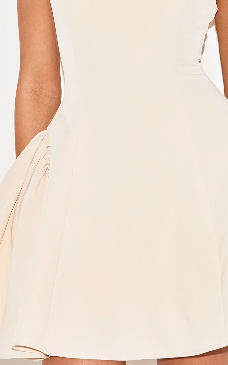 Prettylittlething Almond Woven Square Neck Shift Dress 4 Prettylittlething Almond Woven Square Neck Shift Dress - Image 4