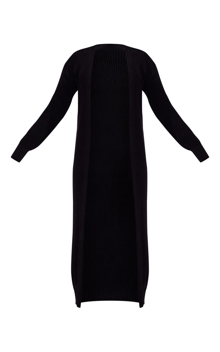 Prettylittlething Black Maxi Knitted Cardigan 5 Prettylittlething Black Maxi Knitted Cardigan - Image 5
