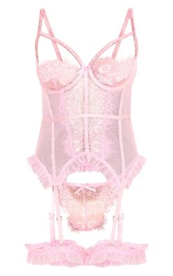 Prettylittlething Baby Pink Eyelash Lace Frill Detail Longline Corset Lingerie Set -Pretty Little Thing Shop 617a971bb426278d18bcbbb531a0b3650bad2df9 cmq9826 5