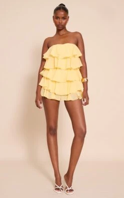 Prettylittlething Lemon Chiffon Bandeau Frill Romper -Pretty Little Thing Shop 6215293d97aa078d340f051e9d70b53279056790 CNN7777 3 lemon chiffon bandeau frill playsuit