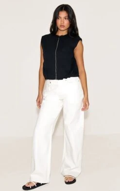 Prettylittlething Black Zip Up Utility Vest -Pretty Little Thing Shop 621805b2124a6dbd9b751062006cdf48cd4ad0c0 CNM2943 3 black zip up utility gilet