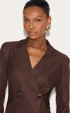 Prettylittlething Dark Chocolate Asymmetric Tailored Blazer Dress -Pretty Little Thing Shop 629a853a0ef410a466288b19f8d15de76cdc5407 CNM1557 4 dark chocolate asymmetric tailored blazer dress