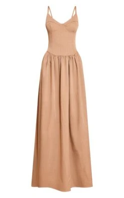 Taupe Woven Strappy Bust Detail Maxi Dress -Pretty Little Thing Shop 62a28a799424a4589460cc22d4a99aaea5bcdf0d CNO1445 5 taupe woven strappy bust detail maxi dress